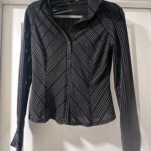 Y2K mandees sheer button Blouse